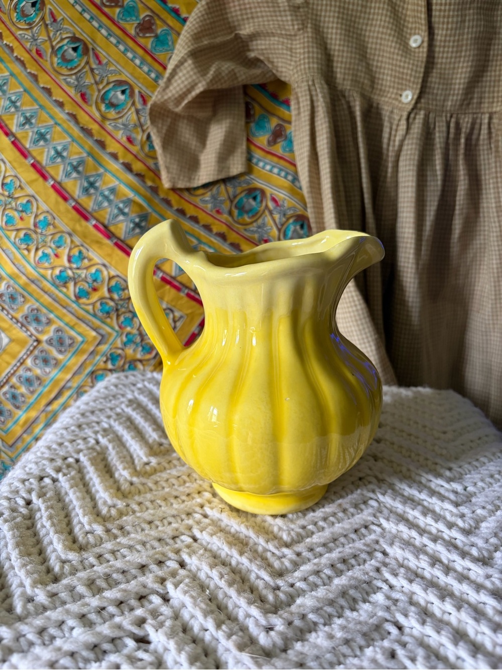 Vintage Red Wing Pottery
Yellow Swirl Pitcher